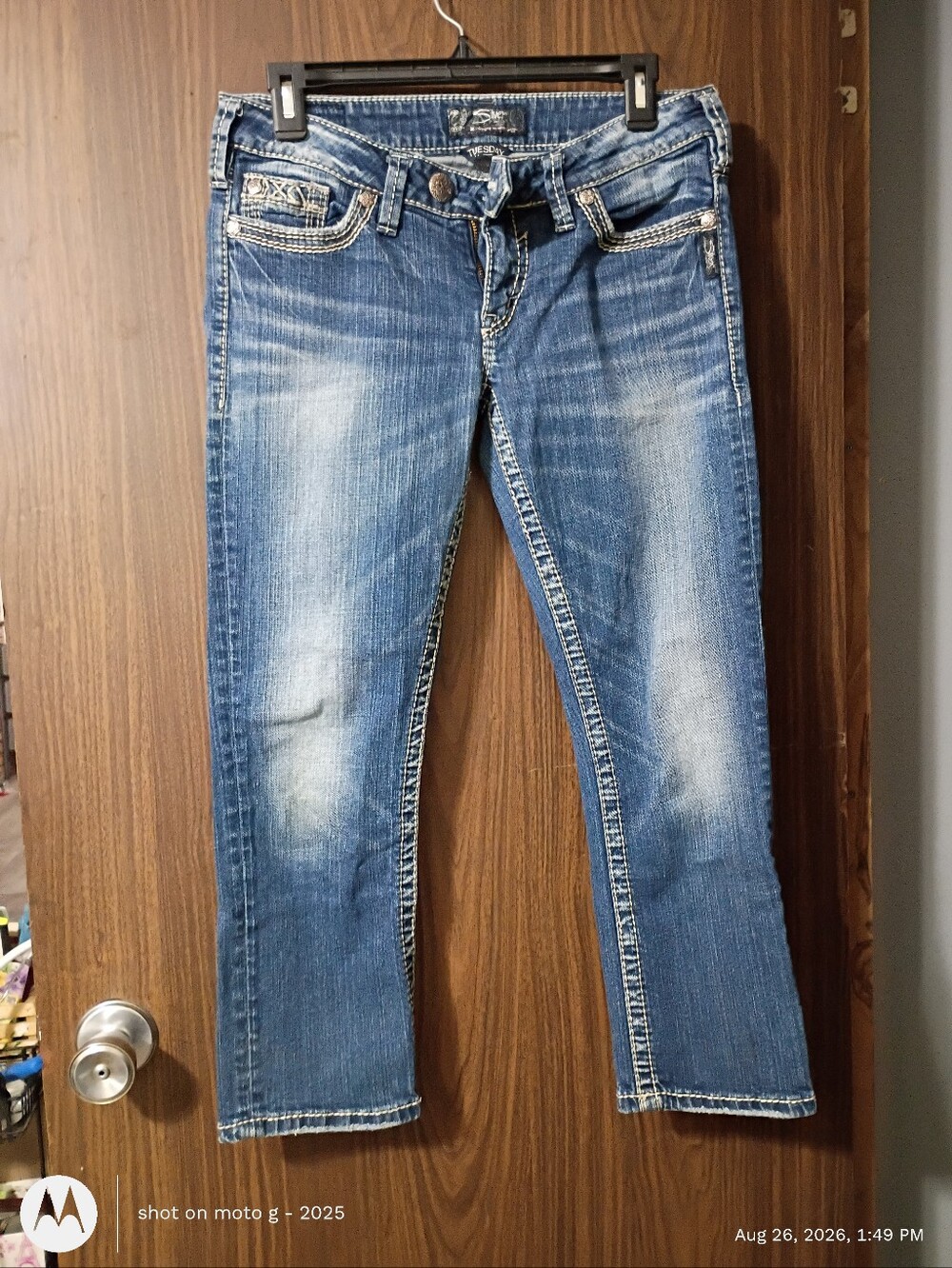 Silver Tuesday Jeans Women's Blue Boot Cut Jeans with Fading